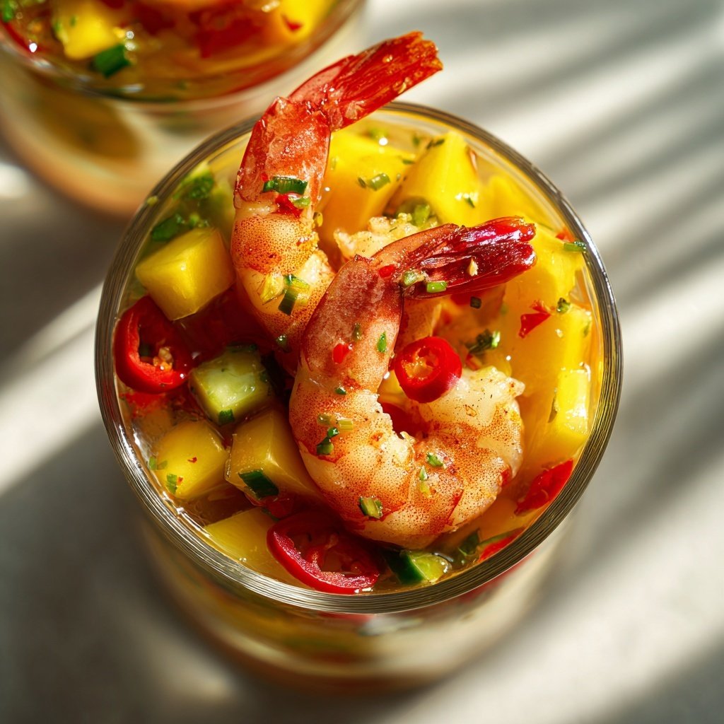 Garnelencocktail mit Mango und Chili