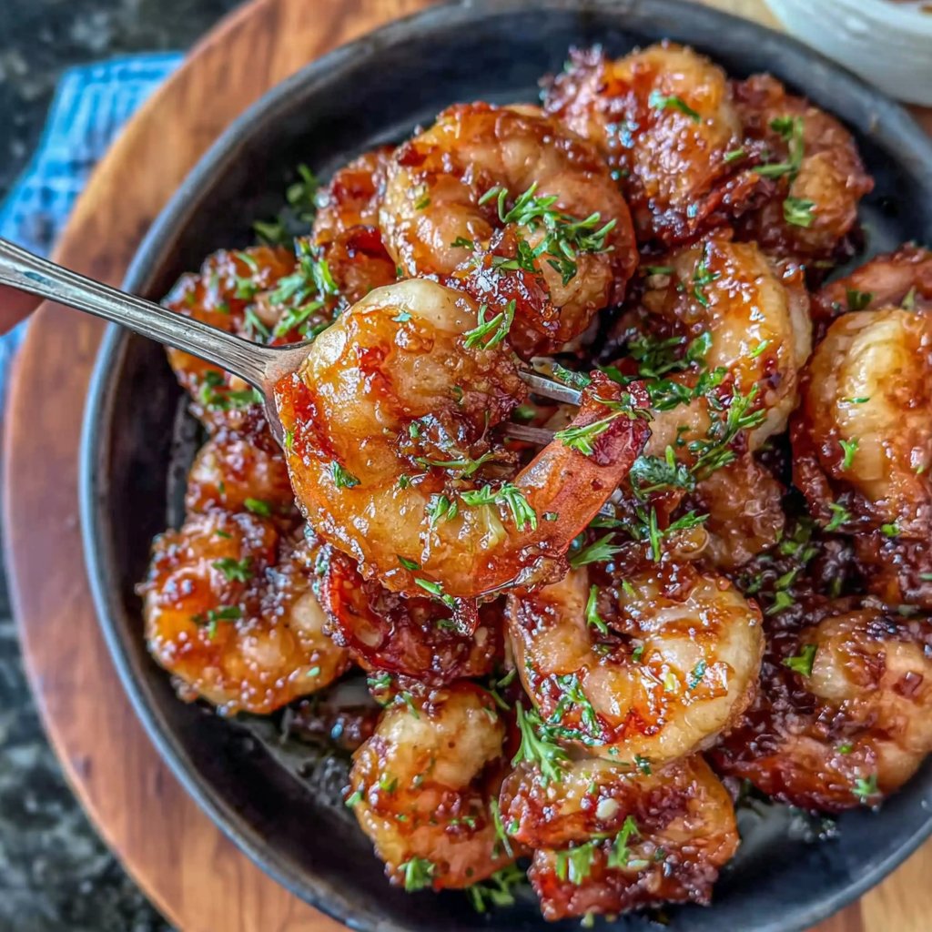 Honig Knoblauch Garnelen