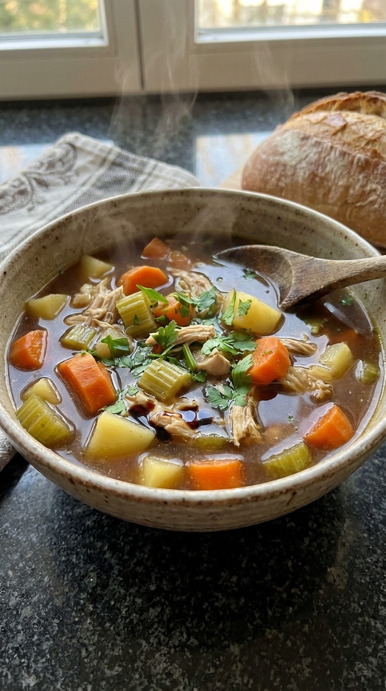 Ahorn Soja Hähnchen Suppe