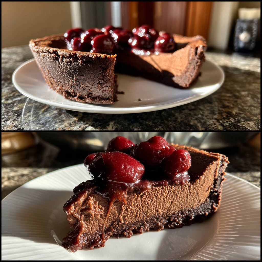 Dunkler Schokoladen Kuchen Balsamico Kirschen