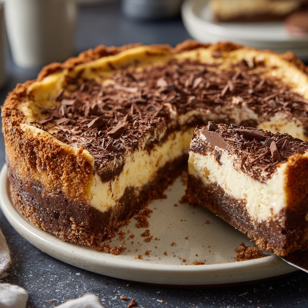 Pfefferminz Käsekuchen mit Schokolade Kruste