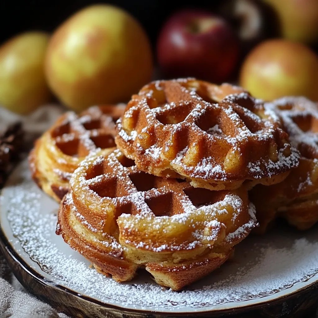 Zuckerfreie Lebkuchen Apfel Waffeln
