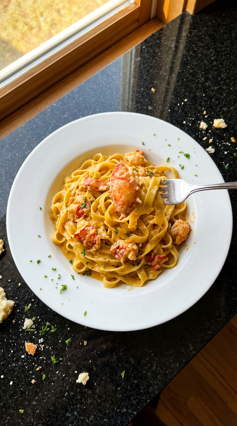 Pasta mit Hummer Sahnesauce​