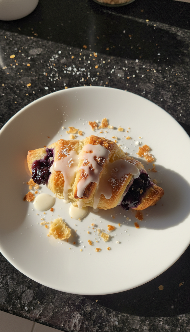 Heidelbeer Käsekuchen Croissant Bissen​