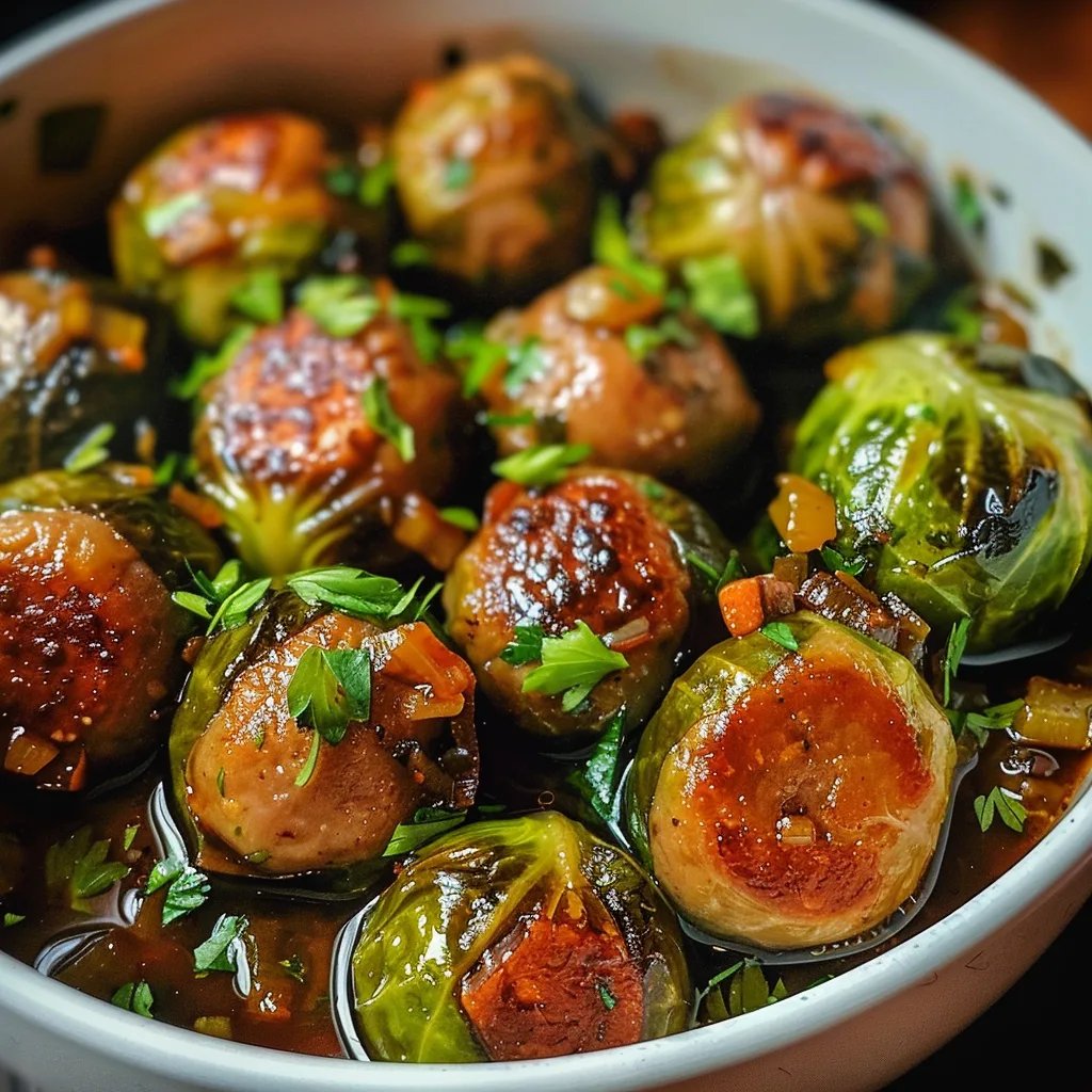 Rosenkohleintopf mit Hackbällchen