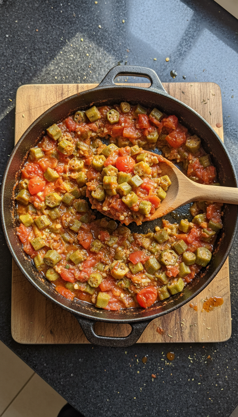 Soul Food Okra Eintopf aus dem Ofen