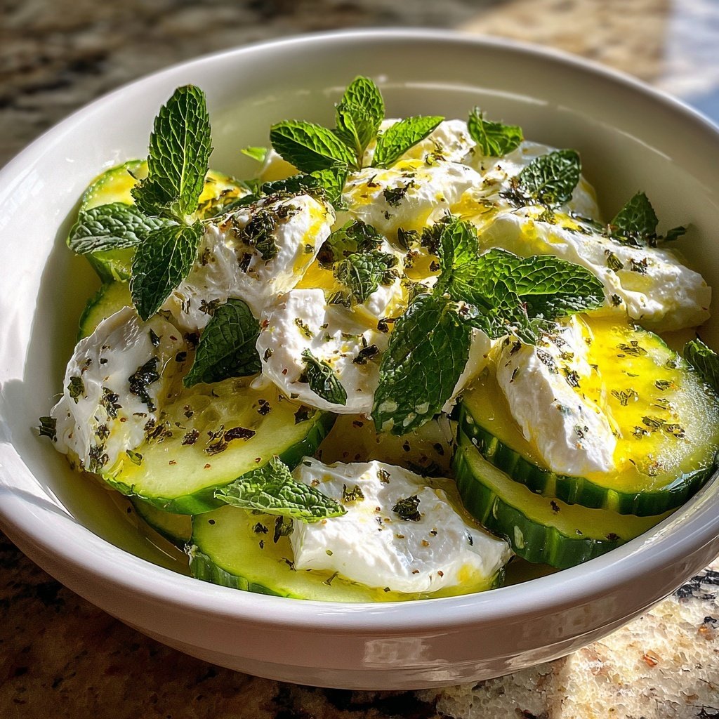 Erfrischender Gurken- und Joghurt-Salat