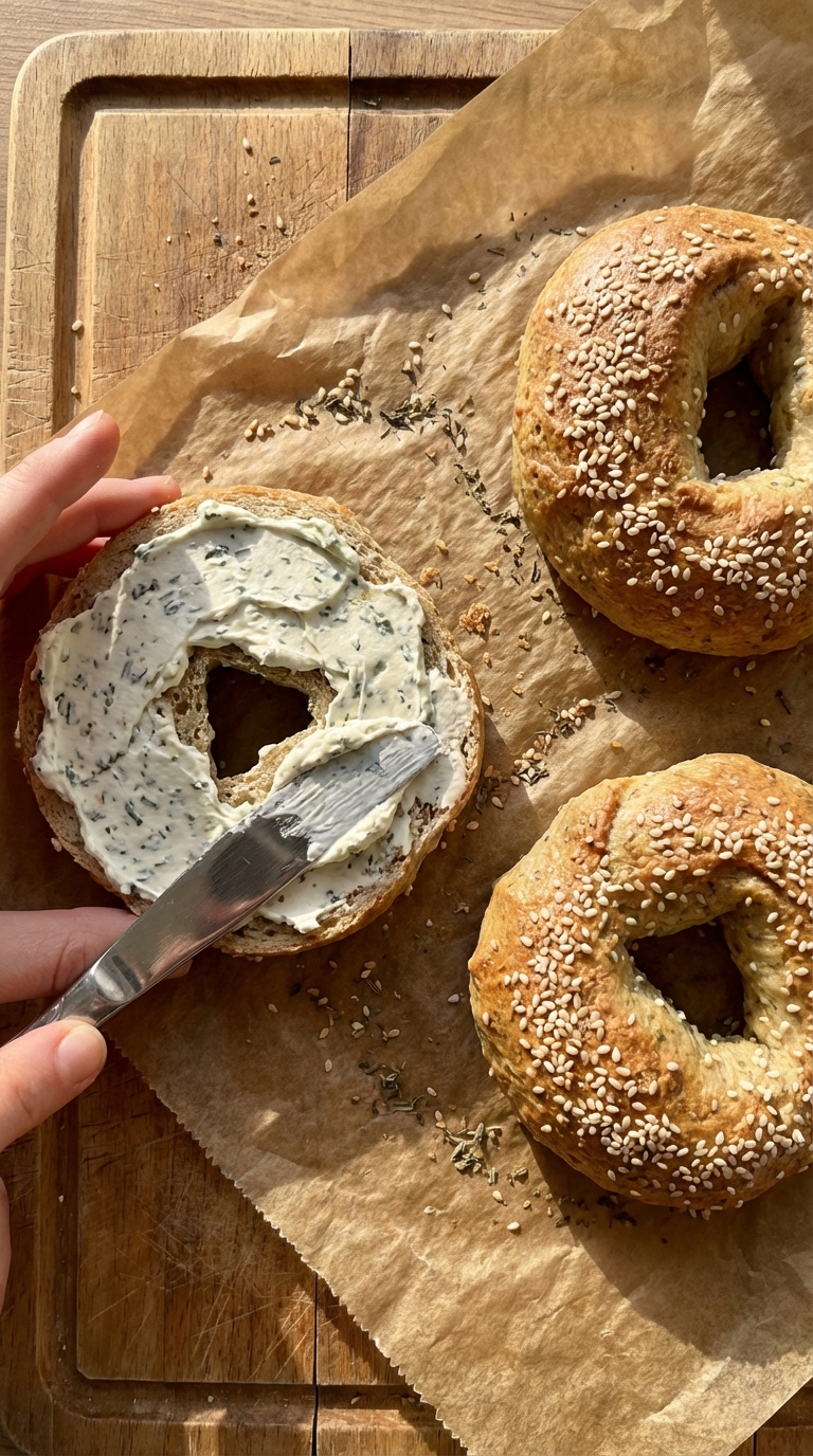 Kräuter Frischkäse Bagels​