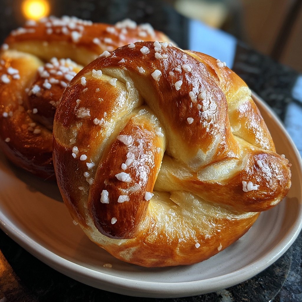 Hausgemachte weiche Brezeln