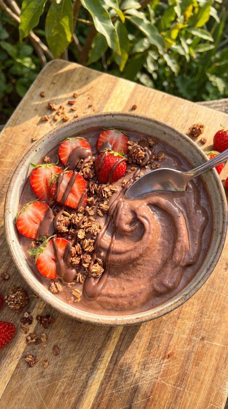 Schoko Erdbeer Smoothie Bowl​