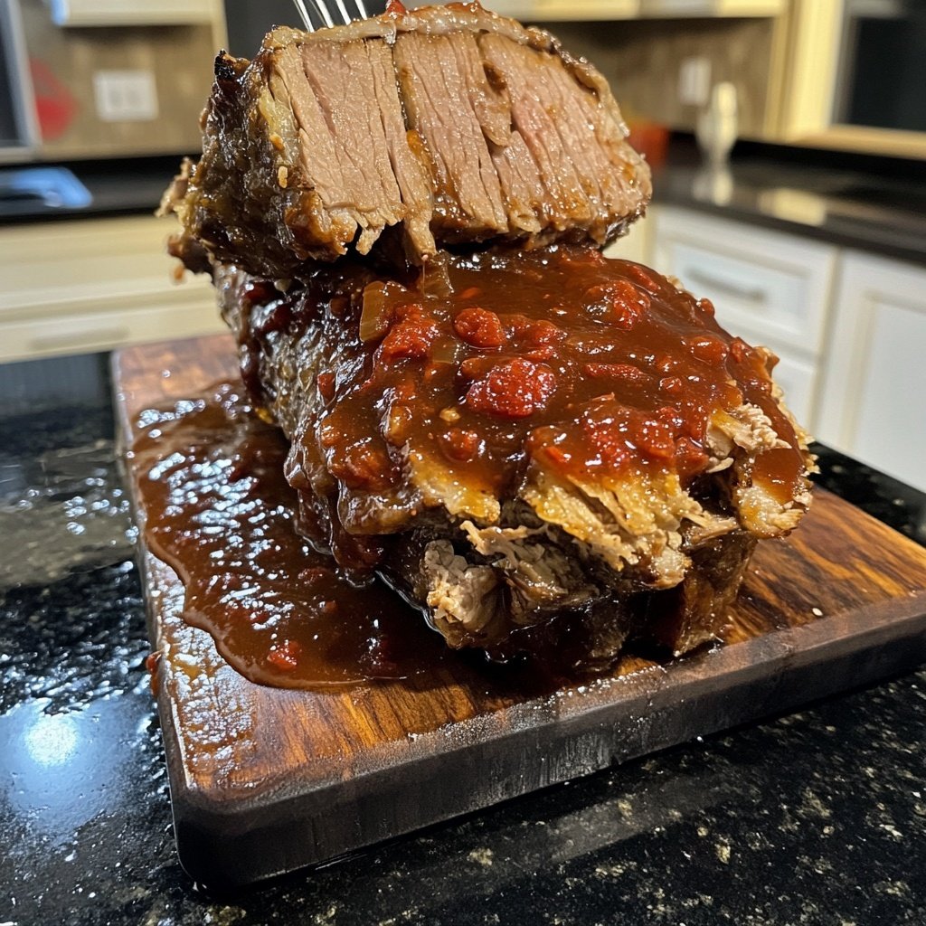 Weihnachtsbraten mit Rotweinsoße