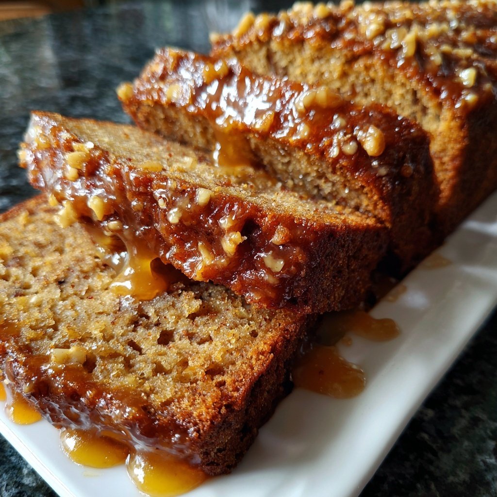 Bananen Nussbrote mit Honig Glasur