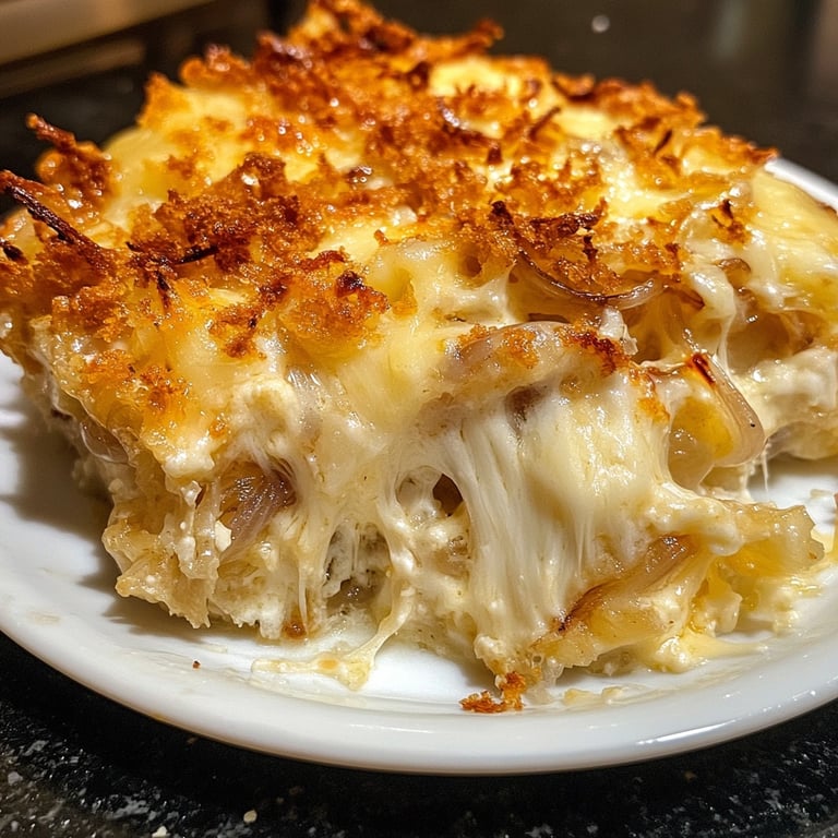 Kasespatzle Gratin Mit Rostzwiebeln